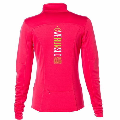 SLC Marathon Women's Tech Fleece Zip Ltwt Jacket -Hot Coral- LCP