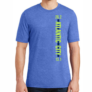  'Directions' Men's SS Tri-Blend Tee - Royal Frost - by District Made 