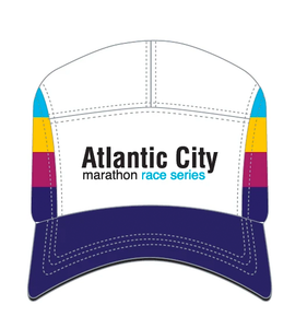 Atlantic City Marathon Cap - Tech -White /Color Bands