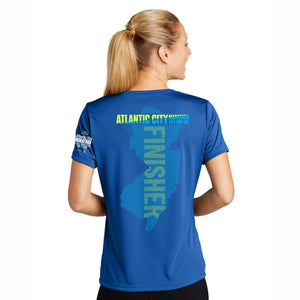 Atlantic City Marathon Women's Tech Tee -True Royal- Names Finisher 2022