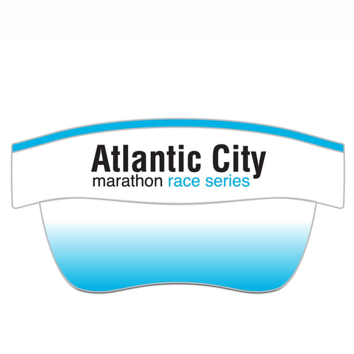 Atlantic City Marathon Visor - Tech Elastic -White- Fade