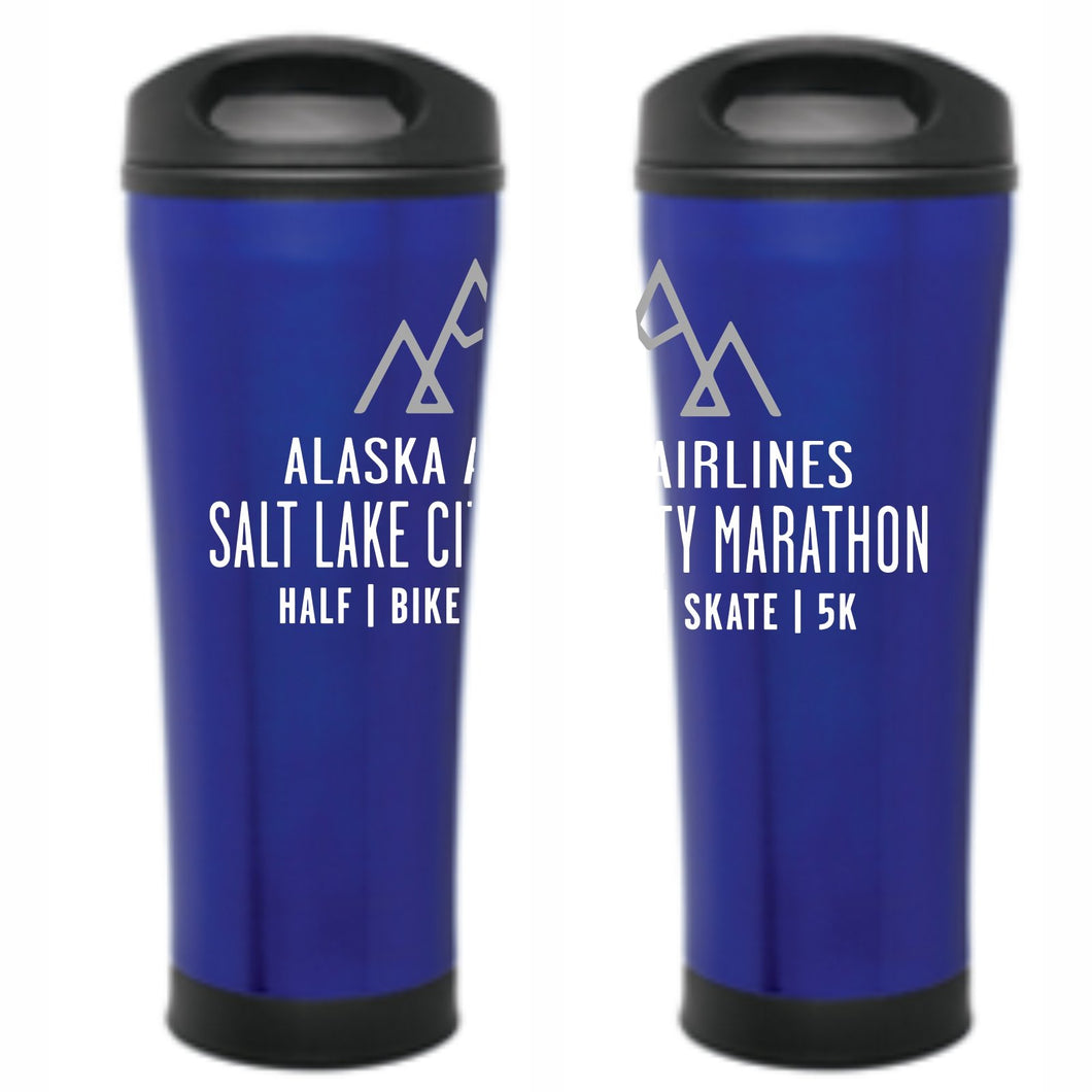'Event Logo' Double-wall Thermal Travel Mug - Blue
